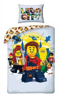 HALANTEX Obliečky Lego City grey Bavlna, 140/200, 70/90 cm
