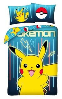 HALANTEX Obliečky Pokémon Pikachu blesky Bavlna, 140/200, 70/90 cm