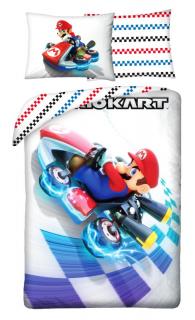 HALANTEX Obliečky Super Mario motokára Bavlna, 140/200, 70/90 cm