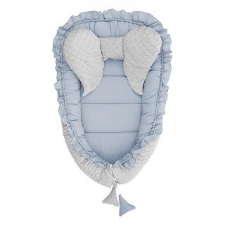 Hniezdočko pre bábätko Minky Belisima Mouse modré Bavlna/Polyester 55x75 cm