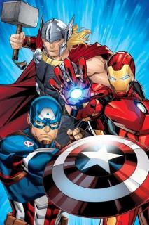 JERRY FABRICS Deka mikroflanel Avengers Heroes 02 Polyester 100/150 cm