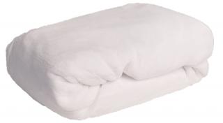 JERRY FABRICS Mikroplyšová plachta biela  Polyester, 180/200 cm