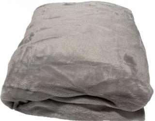 JERRY FABRICS Mikroplyšová plachta svetlo sivá  Polyester, 90/200 cm