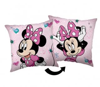 JERRY FABRICS Obliečka na vankúšik Minnie Pink bow 2 Bavlna, 40/40 cm