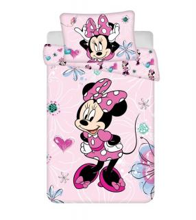 JERRY FABRICS Obliečky do postieľky Minnie Flowers 2 baby Bavlna, 100/135, 40/60 cm