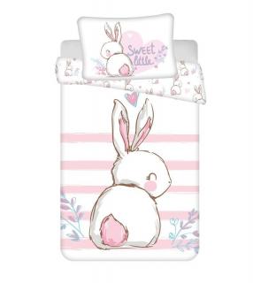 JERRY FABRICS Obliečky do postieľky Zajačik Sweet baby Bavlna, 100/135, 40/60 cm