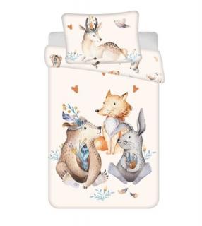 JERRY FABRICS Obliečky do postieľky Zvieratká Woodland Bavlna, 100/135, 40/60 cm