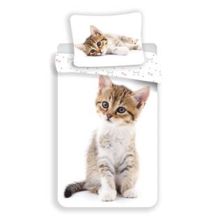 JERRY FABRICS Obliečky Kitten white Bavlna 140/200, 70/90 cm