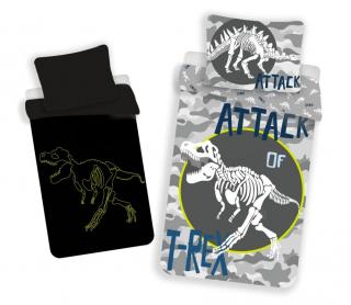 JERRY FABRICS Obliečky T-rex svietiace Bavlna, 140/200, 70/90 cm