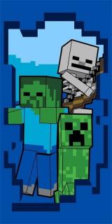 JERRY FABRICS Osuška Minecraft Beware Bavlna Froté, 70/140 cm