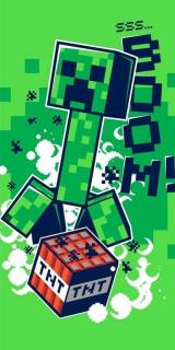 JERRY FABRICS Osuška Minecraft Boom Bavlna Froté, 70/140 cm