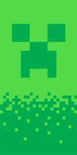 JERRY FABRICS Osuška Minecraft Digital Creeper Bavlna Froté, 70/140 cm