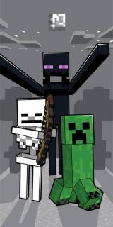 JERRY FABRICS Osuška Minecraft Mob Attack Bavlna Froté, 70/140 cm