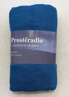 JERRY FABRICS Plachta Jersey Modrá Bavlna 90/200 cm
