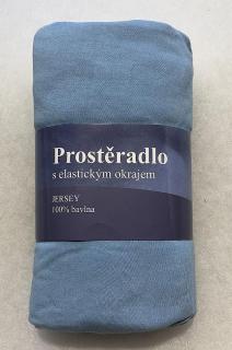 JERRY FABRICS Plachta Jersey Svetlo Modrá Bavlna 90/200 cm
