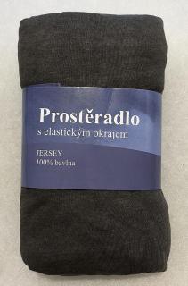 JERRY FABRICS Plachta Jersey Tmavo Šedá Bavlna 90/200 cm