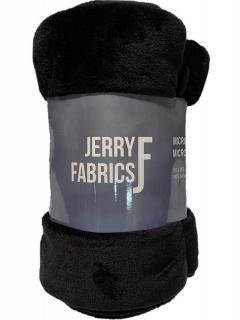 JERRY FABRICS Plyšová deka Čierna super soft  Polyester, 150/200 cm