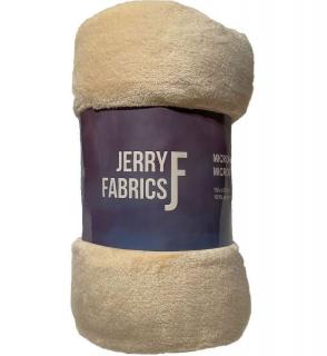 JERRY FABRICS Plyšová deka Svetlo béžová super soft  Polyester, 150/200 cm