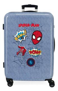 JOUMMABAGS ABS Cestovný kufor Spiderman Denim ABS plast, 68x48x26 cm 70 l