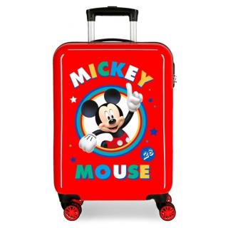 JOUMMABAGS Cestovný kufor ABS Mickey Circle red  ABS plast, 55x38x20 cm, 34 l