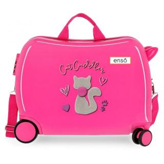 JOUMMABAGS Detský kufrík Enso Cat Cuddler MAXI ABS plast, 50x38x20 cm, objem 34 l