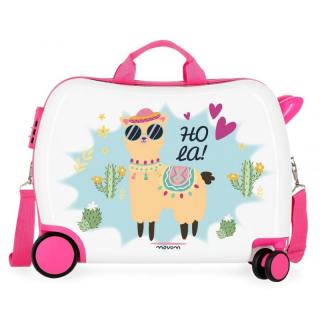 JOUMMABAGS Detský kufrík Movom Lama Hola MAXI ABS plast, 50x38x20 cm, objem 34 l