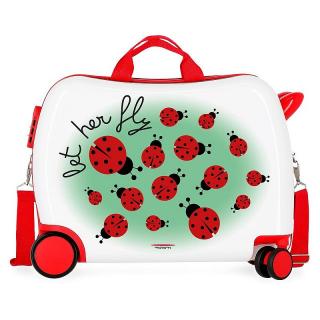 JOUMMABAGS Detský kufrík na kolieskach   Lienky MAXI  ABS plast, 50x38x20 cm, objem 34 l