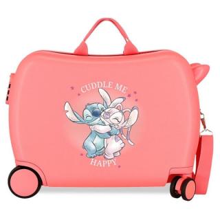 JOUMMABAGS Detský kufrík na kolieskach Lilo and Stitch cuddle me coral MAXI ABS plast, 34 l, 50x38x20 cm