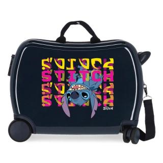 JOUMMABAGS Detský kufrík na kolieskach Lilo and Stitch Face Down navy MAXI ABS plast, 50 cm, 50x38x20 cm