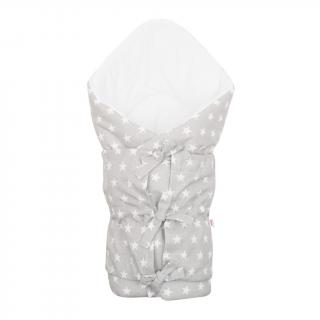 Klasická šnurovacia New Baby Zavinovačka  Hviezdičky sivo-biela Bavlna/Polyester 70x70 cm