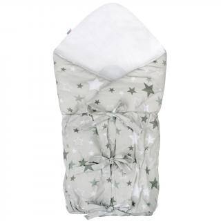 Klasická šnurovacia New Baby Zavinovačka  sivá hviezdičky sivé Bavlna/Polyester 70x70 cm