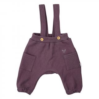 KOALA Detské záhradníčky Pure purple bavlna,/elastan 80 (9-12m)