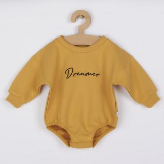 KOALA Kojenecké teplákové body baggy Dreamer hořčicová Bavlna/Elastan 74 (6-9m)