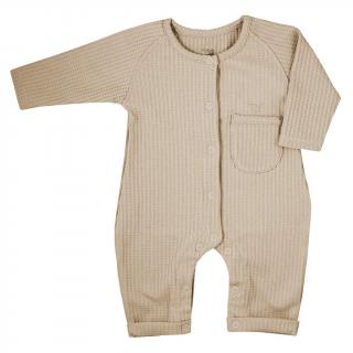 KOALA Kojenecký overal Bello beige Bavlna/Elastan 80 (9-12m)