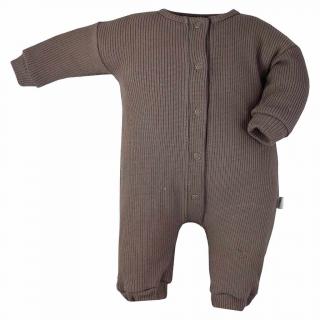 KOALA Kojenecký overal Pure brown Bavlna/Elastan 74 (6-9m)