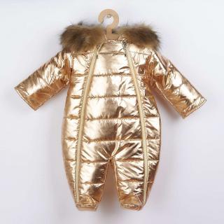 KOALA Zimní kojenecká kombinéza s kapucí Lara měděná Bavlna/Polyester/Antialergické vlákno 68 (4-6m)