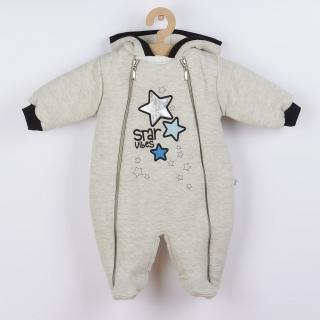 KOALA Zimní kojenecká kombinéza s kapucí Star Vibes modrá Bavlna/Polyester/Lurex 62 (3-6m)
