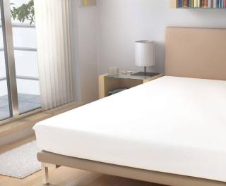 Kvalitex Froté plachta jednolôžko 90x200 cm biela Bavlna/Polyester