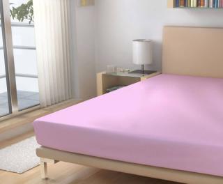 Kvalitex Froté plachta jednolôžko 90x200 cm SVETLO RUŽOVÁ Bavlna/Polyester