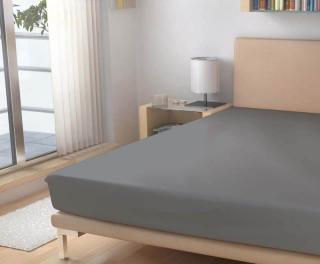 Kvalitex Froté plachta jednolôžko 90x200 cm TMAVO SIVÁ Bavlna/Polyester