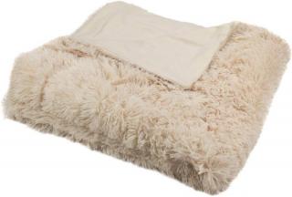 Kvalitex Luxusná deka s dlhým vlasom BÉŽOVÁ polyester 150x200 cm