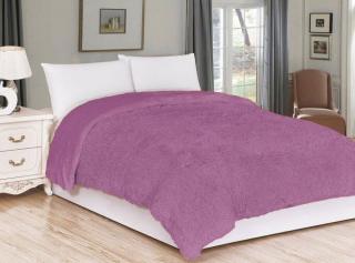 Kvalitex Luxusná deka s dlhým vlasom FIALOVÁ polyester 200x230 cm