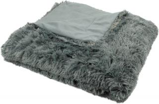 Kvalitex Luxusná deka s dlhým vlasom TMAVE SIVÁ polyester 150x200 cm