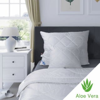 Kvalitex Set paplón a vankúš ALOE VERA CELOROČNÝ Polyester, 140x200, 70/90 cm