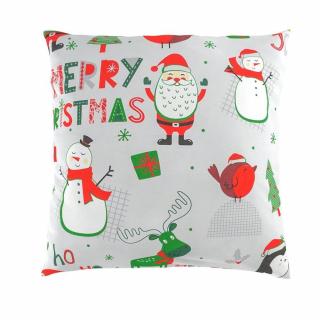 Kvalitex Vianočná obliečka na vankúšik CHRISTMAS sivé Bavlna, 40/40 cm