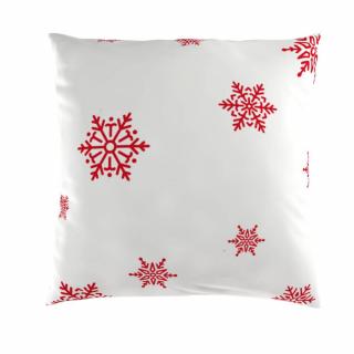 Kvalitex Vianočná obliečka na vankúšik vločky Bavlna, 40/40 cm