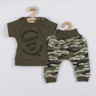NEW BABY 2-dielna dojčenská súprava Army girl 56 100% bavlna 56 (0-3m)