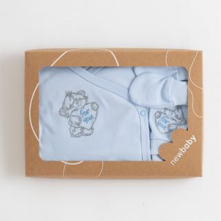 NEW BABY 5-dielna dojčenská súpravička do pôrodnice Classic modrá 100% bavlna 56 (0-3m)