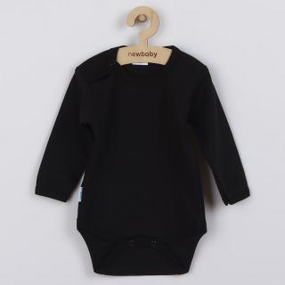 NEW BABY Body dlhý rukáv - čierne 100% bavlna 62 (3-6m)