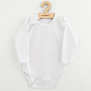 NEW BABY Body dlhý rukáv II - biele 100% bavlna 98 (2-3 r)